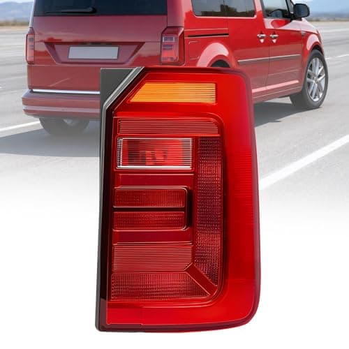 Image of Convitex Right Side Tail Lights Rear Lamps Compatible With VW Caddy IV 2016-2020 O/S Side Taillight without Bulb