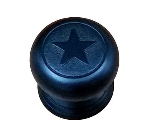 Image of Western Style Embossed Star Knob, Black (Set of 5)