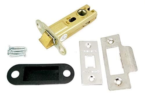 Image of GRIDLOCK Heavy Duty Tubular Mortice Latch Overall 76mm Backset 57mm Polish Stainless Steel for Gridlock Doors