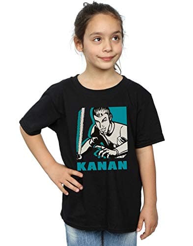 Image of Star Wars Girls Rebels Kanan T-Shirt Black 7-8 Years