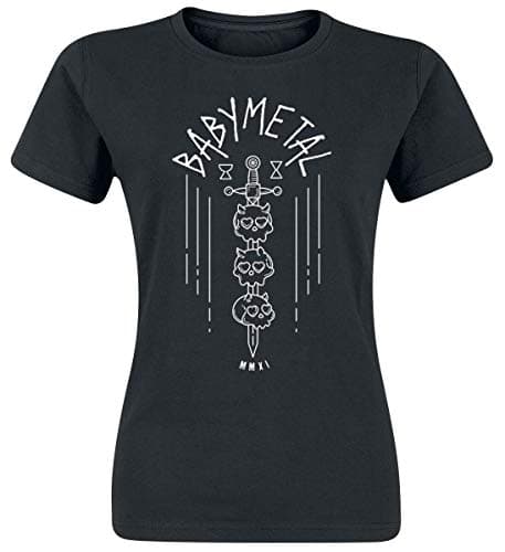 Image of Babymetal Black Skull Sword T-Shirt Black XL
