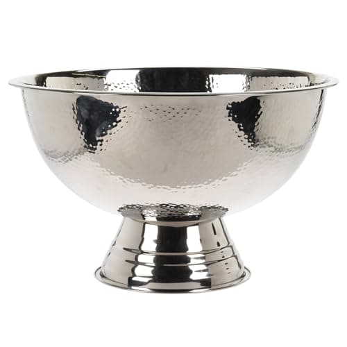 Image of Hammered Champagne Bucket 40x25x40cm Stainless Steel Alcohol Beer Bottle Drinks Ice Bowl