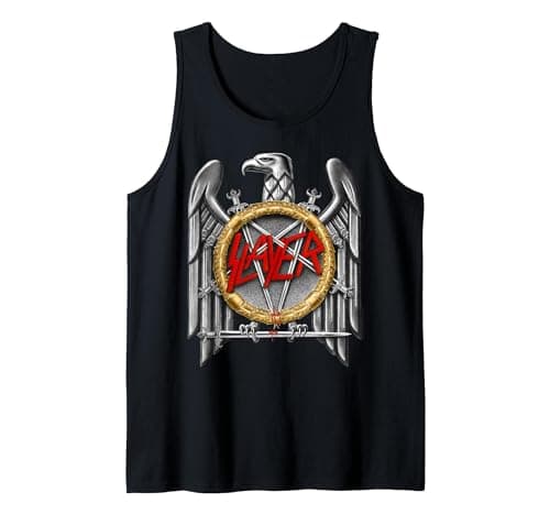 Image of Slayer Silver Eagle Tank Top, Men, Black, XX-Large