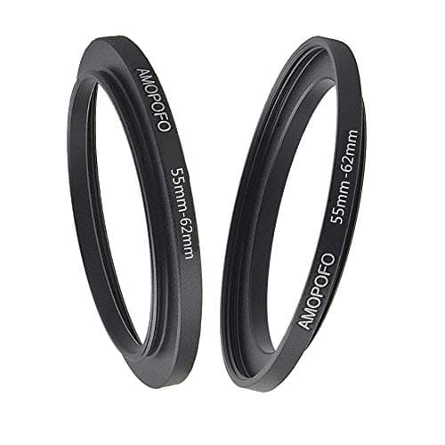 Image of 55-62mm Camera Lens adapter/55mm to 62mm Camera Filters Ring (55mm to 62mm Step Up Ring or Accessory),55mm Lens to 62mm UV CPL Filter