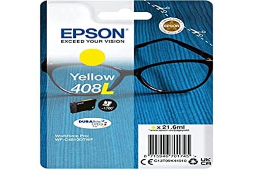 Image of Epson Genuine Ink Singlepack High Yield Yellow 408 XL DURABrite Ultra
