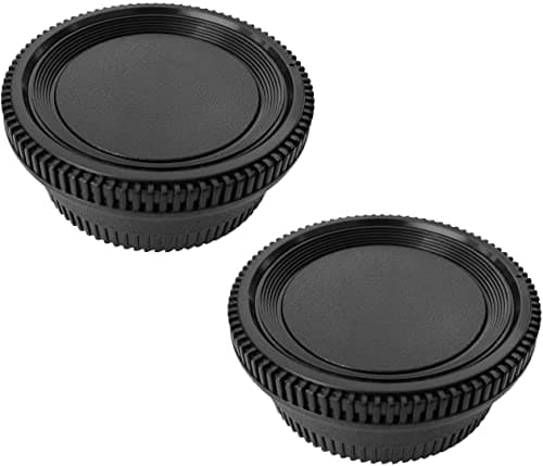 Image of Nikkor Rear Lens Cap + Camera Body Cover for Nikon D7500 D7000 D850 D810 D800 D750 D350 D600 D3500 D3400 D3300 D3200 D3100 D5600 D5500 D5300 D5200 D5100 D90 Nikon F AI Mount DSLR,HUIPUXIANG [2 Sets]