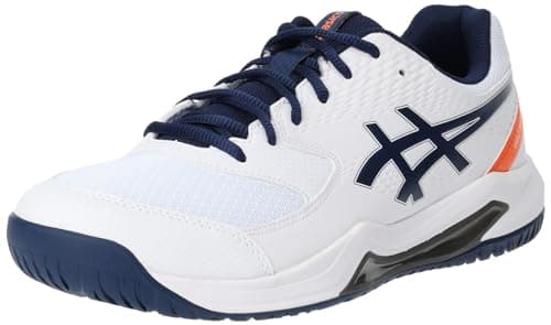 Image of ASICS Mens Gel-Dedicate 8 Sneaker, White Black, 10.5 UK