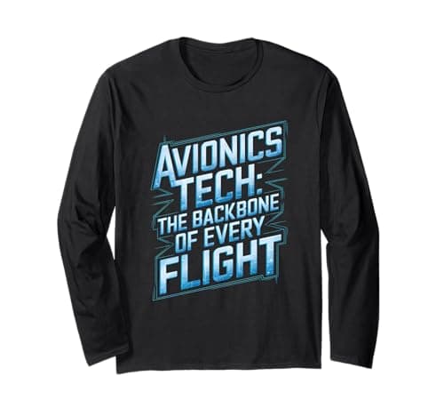 Image of Avionics Tech The Backbone Of Every Flight Aircraft Mechanic Long Sleeve T-Shirt