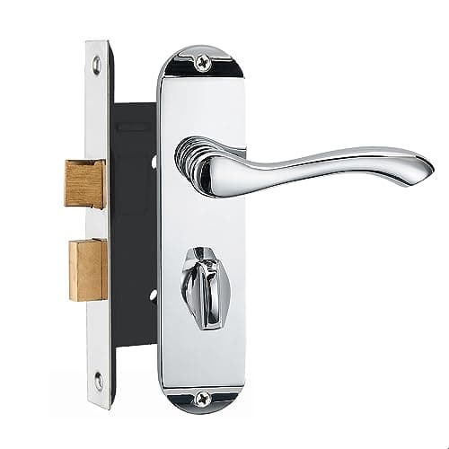 Image of HAIFUAN Z01 Polished Chrome Bathroom Door Lock Set (Backset 45)