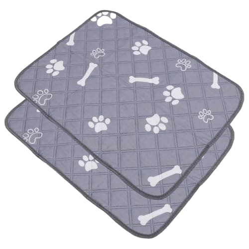 Image of Didiseaon Reusable Dog Pee Pads Washable Training Mats 2pcs Bone Pattern S 60x45cm Non-slip Absorbent Puppy Housebreaking Pads for Indoor Outdoor Pet Use