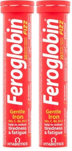 Image of Feroglobin Fizz, Effervescent Iron Tablets Vitabiotics (Pack of 2)