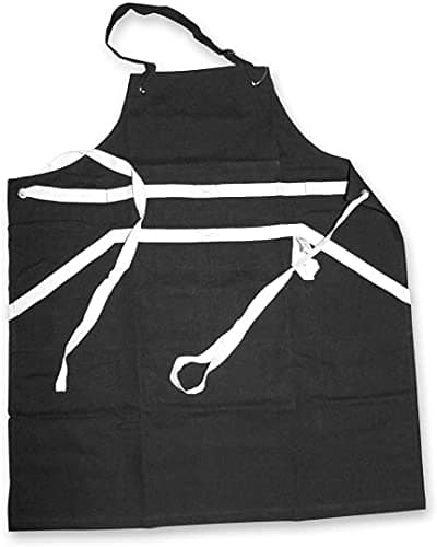 Image of LE CREUSET 4-Layered Textile Chef’s Apron, Bibbed, Stain Resistant, Black, 95000700000000