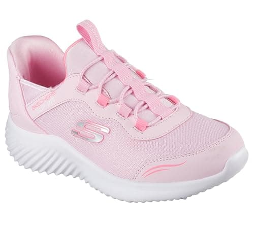 Image of Skechers Girl's Bounder Simple Cute Sneakers, Light Pink Synthetic/Trim, 6 UK Child