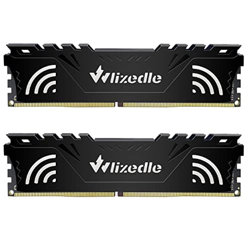 Image of DDR4 RAM 16GB Kit (2x8GB) 2666MHz CL19 U-DIMM Wlizedle Desktop Memory PC4-21300 288-Pin 1.2V 1Rx8 Non-ECC Unbuffered PC Computer Sdram Sticks Module Upgrade, Black