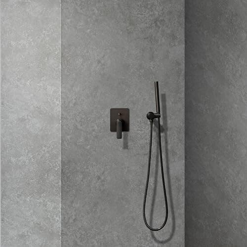 Image of DBS Grey Concrete Matt 1000mm Wide Shower Wall Panel 1m x 2.4m PVC Bathroom Cladding 10mm