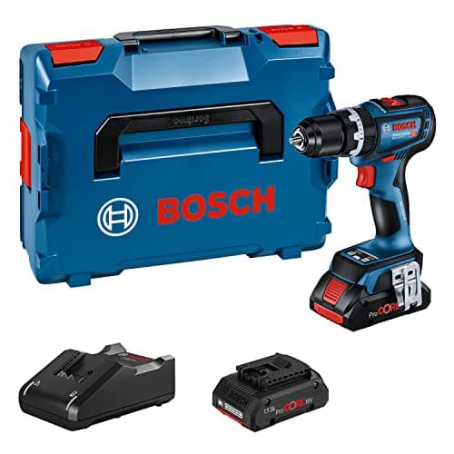 Image of Bosch Professional 18V System Cordless Drill-Driver GSB 18V-90 C (incl. 2 x PROcore 4.0 Ah Batteries, 18V-40 GAL Charger, in L-BOXX)