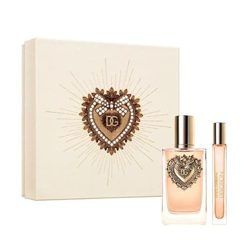 Image of Dolce & Gabbana Devotion, Women's Eau de Parfum Gift Set, 50ml + 10ml, Amber Vanilla Fragrance with Orange Blossom, Citrus and Vanilla Notes