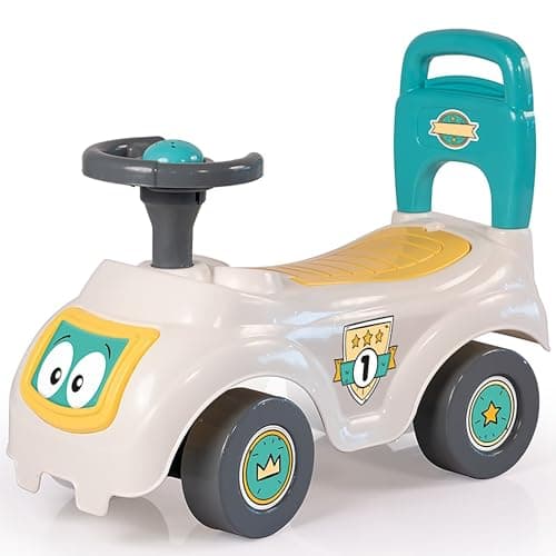 Image of "DOLU Children's Sit n' Ride Push Along Car Vehicle Toy, Kids Ride on Toy, Push Toy for Kids | Ride on Car - White"