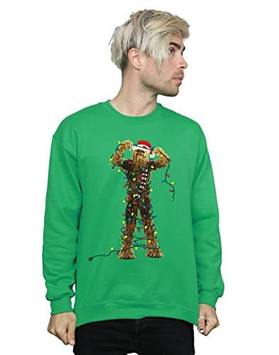 Image of Star Wars Men's Christmas Humbug Sweatshirt X-Large Irish Green