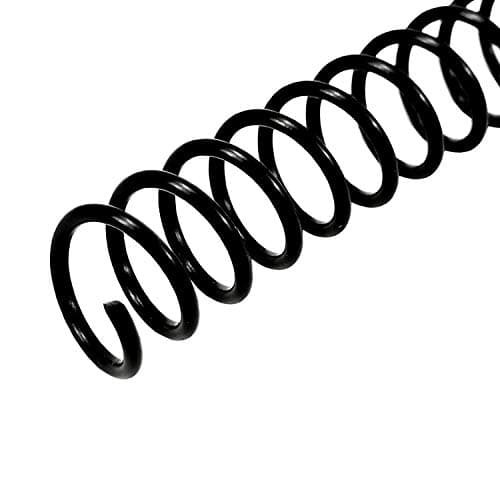 Image of RAYSON Plastic Spiral Binding Coils, 60 Sheets, 4:1 Pitch, 11.1 mm, A4, Black, Pack of 100