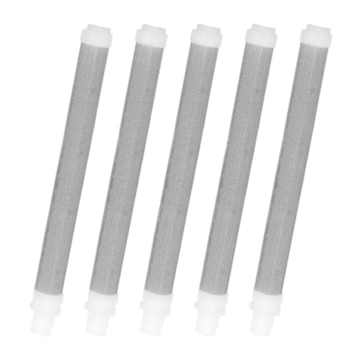 Image of Solvind 5 Pieces 60 Mesh Wag-ner Paint Sprayers Filters Airless Spray Gun Filter Push on Type Wagner Gun Filter for Airless Paint Sprayers and Mesh Paint Sprayer Machine(white)