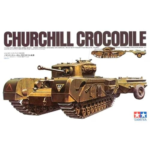 Image of Tamiya British Churchill Crocodile Tank 1:35 Military Plastic Model Assembly Kit
