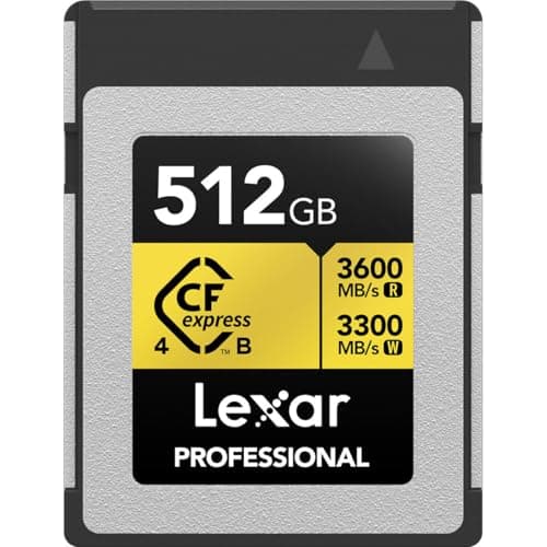 Image of LEXAR Professional CFexpress Card 512GB Type B Gold 4.0 Series 3600R/3300W MB/s