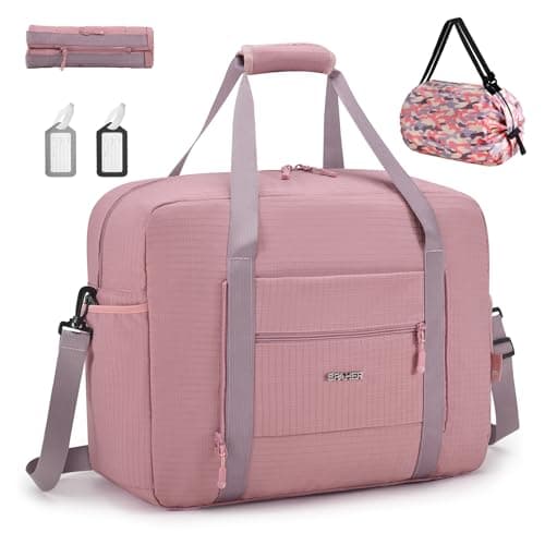 Image of SPAHER Womens Mens Sports Gym Travel Duffle Bag, Overnight Sports Gym Bag for Women, Water Resistant Holdall Hospital Changing Bags Waterproof Diaper Bag for Mum and Dad