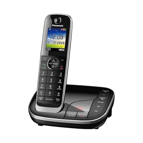 Image of Panasonic KX-TGJ420EB Landline Phone Cordless, House phones, Automated Call Blocker, Answer machine, Colour Display, Single Handset - Black