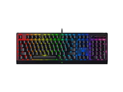 Image of Razer BlackWidow V4 X (Green Switch) - Mechanische Gaming-Tastatur Snap Tap (Mechanische Green Switches, 6 Makro-Tasten, Doubleshot-ABS-Tastenkappen, RGB Chroma) QWERTZ DE-Layout | Schwarz