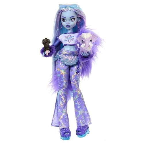 Image of Monster High Doll, Abbey Bominable Yeti Fashion Doll with Pet Mammoth and Themed Accessories, HNF64