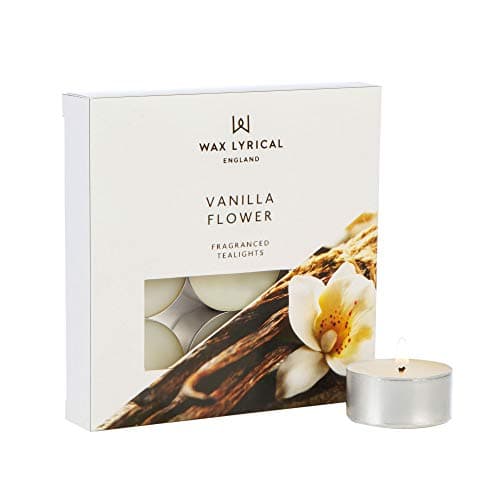 Image of Wax Lyrical Scented Tealight Candles, Box of 9, Vanilla Flower, Cream