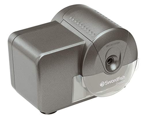 Image of Swordfish ‘Sketch’ Electric Pencil Sharpener with Replaceable Helical Blade and Auto Stop Function [40050], grey, 8 mm