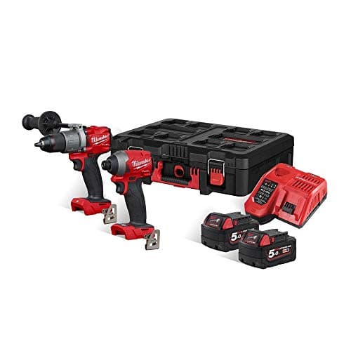 Image of Milwaukee Power Tools M18 FPP2L2-502P Fuel Powerpack Twin Pack 18V 2 x 5.0Ah Li-ion