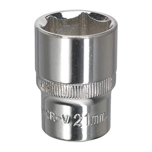 Image of Sealey Sp1221 Walldrive Socket 21Mm 1/2Sq Drive Fully Polished
