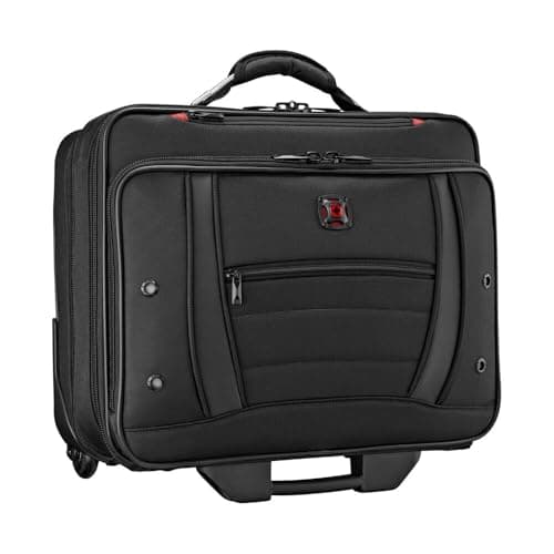 Image of Wenger Synergy Wheeled Laptop case, for Men and Women, Business Trolley case, 15.6-inch Notebook, 24 L, Organizer, Office or Travel, Black, 612476