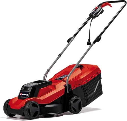 Image of Einhell Electric Lawn Mower GC-EM 1000/32 (1000W, 32 cm Cutting Width, up to 300 m², 30 l Grass Collection Basket, 30–70 mm Cutting Height, Folding Guide bar)