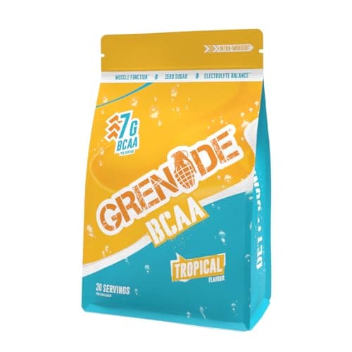 Image of Grenade BCAA Intra Workout Powder Zero Sugar Drink Packed with Amino Acids Including B-Vitamins, Magnesium & Glutamine (30 Servings) - Tropical, 390 g (Pack of 1)