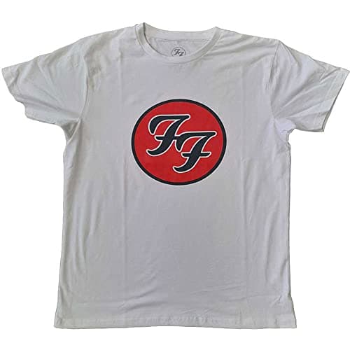 Image of Foo Fighters Men's FF Logo Slim Fit T-Shirt White, White, Large