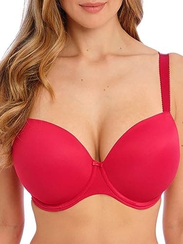 Image of Fantasie Women's Smoothease Underwire Molded T-Shirt Bra, Red, 36DD