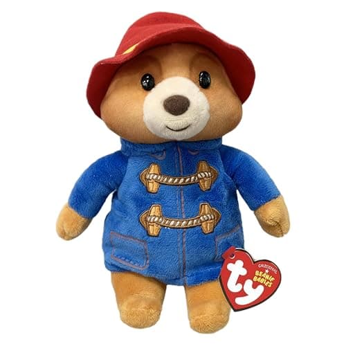 Image of TY Paddington Bear Beanie Boos Regular | Beanie Baby Soft Plush Toy | Collectible Cuddly Stuffed Teddy
