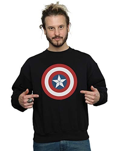 Image of Marvel Men's Captain America Civil War Shield Sweatshirt Black X-Large