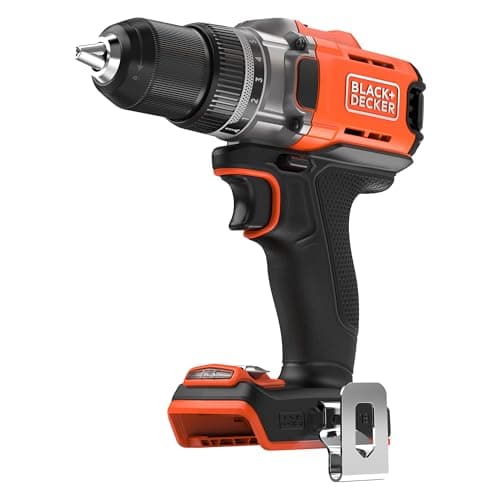Image of BLACK+DECKER 18V Cordless Drill Driver, 45Nm Max Torque, 2 Gear Settings, Keyless Chuck & LED Light, BCD382XN-XJ