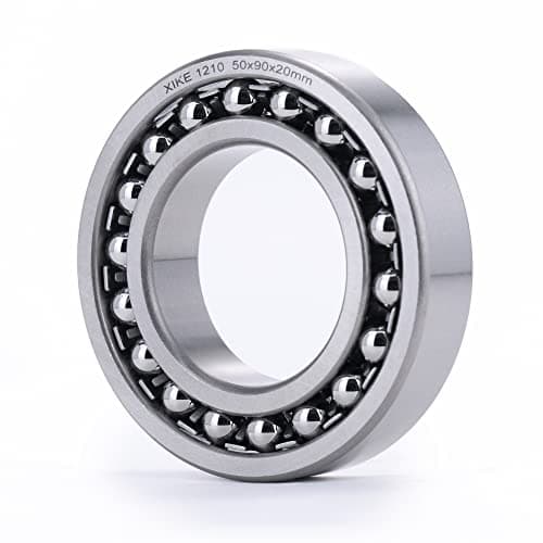 Image of XIKE 1 Pcs 1210 Self-Aligning Ball Bearings 50x90x20mm, Open and Chrome Steel Fits DIY/Fans/Industrial/Agriculture/Pulp/Paper/Beverage/Textile/Material Handling Machinery.