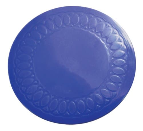 Image of Tenura Blue Non Slip Heat Proof Extra Large Coaster Mat Square 14x14 cm for Bowls, Vases, Coffee, Tea, Beer, Mug, Wine on Tables, Counters, Cabinets