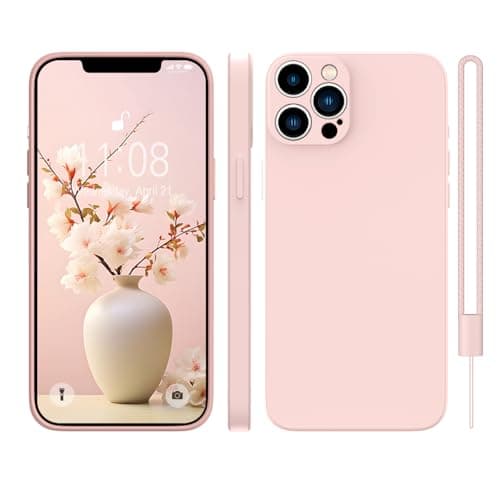Image of KPPIT Silicone Case Compatible with iPhone 13 Pro Max 6.7 inch Protective case,Ultra Slim Soft Gel Anti-Scratch,Microfiber Lining,Rubber Shockproof Case Cover for iPhone 13 Pro Max Pink
