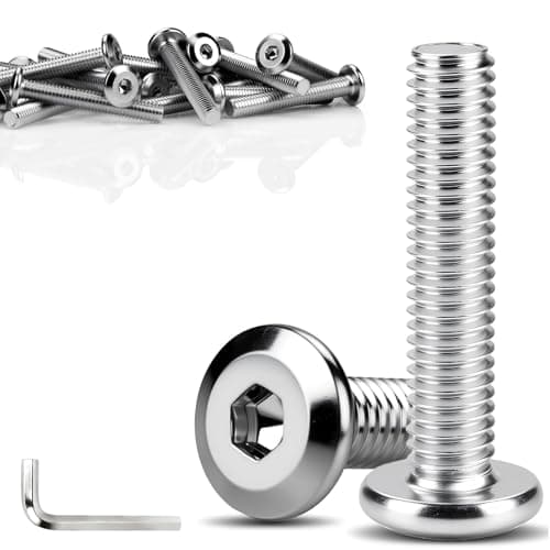 Image of TXXATX M8 Bolts M8x30 mm Flat Head Hex Socket Screws 30pcs Allen Screw 30 mm Bed Bolts with Hex Key for DIY & Home Repairs, Woodworking Projects, Furniture Cots Beds Assembly, Machinery