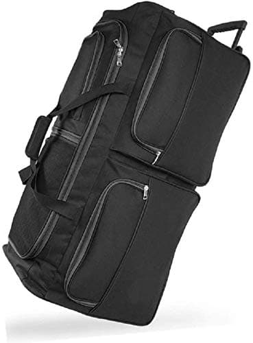 Image of DK Luggage XL 34" Extra Large Wheeled Holdall Suitcase Sports or Travel Bag Trolley Luggage with 3 Wheel Black