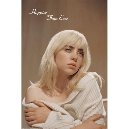 Image of Pyramid International Billie Eilish (Happier Than Ever) Maxi Poster – Premium Quality 61cm x 91cm Wall Art for Bedroom, Office or Dorm – Great Gift for Fans & Collectors