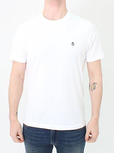 Image of Penguin Shirt Original Mens Plain Short Sleeve T-Shirt New Bright White S